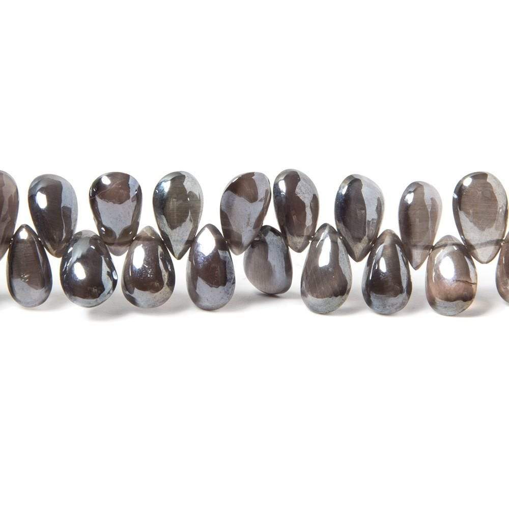 5x4-6x4mm Silver Mystic Cat's Eye Scapolite plain pears 8.25 inch 82 beads (ONLINE ORDER ONLY)