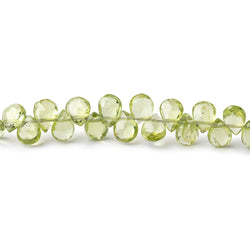 5x4-6x5mm Peridot Faceted Pear Beads 8 inch 75 pieces (ONLINE ORDER ONLY)