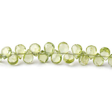5x4-6x5mm Peridot Faceted Pear Beads 8 inch 75 pieces (ONLINE ORDER ONLY)