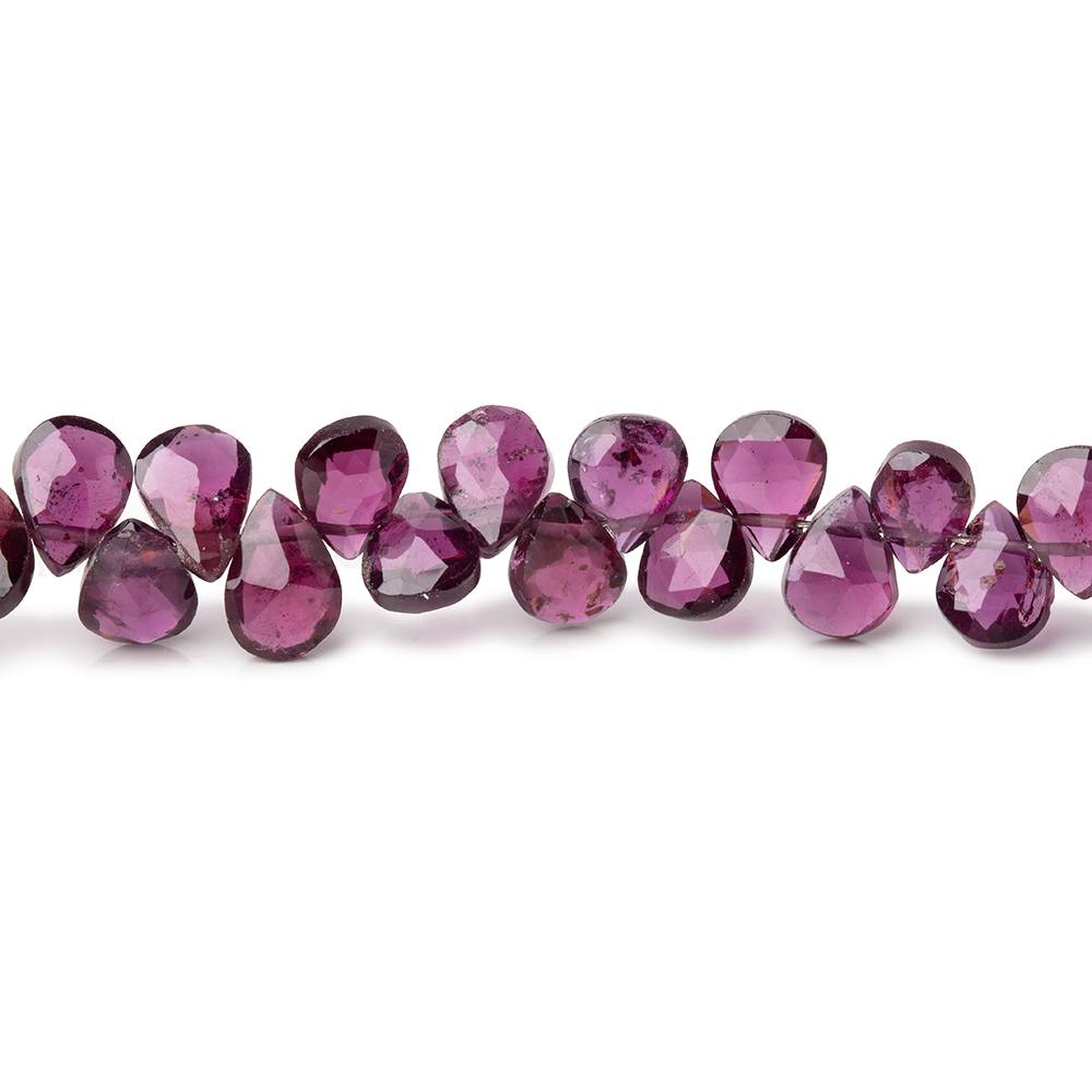 5x4-6x5mm Rhodolite Garnet Faceted Pear Beads 9 inch 74 pieces (ONLINE ORDER ONLY)