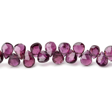 5x4-6x5mm Rhodolite Garnet Faceted Pear Beads 9 inch 74 pieces (ONLINE ORDER ONLY)