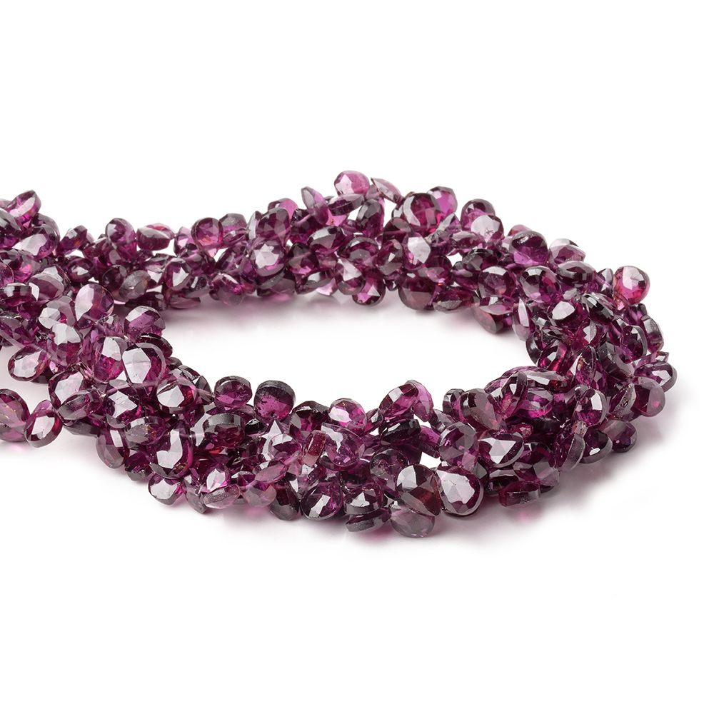 5x4-6x5mm Rhodolite Garnet Faceted Pear Beads 9 inch 74 pieces (ONLINE ORDER ONLY)