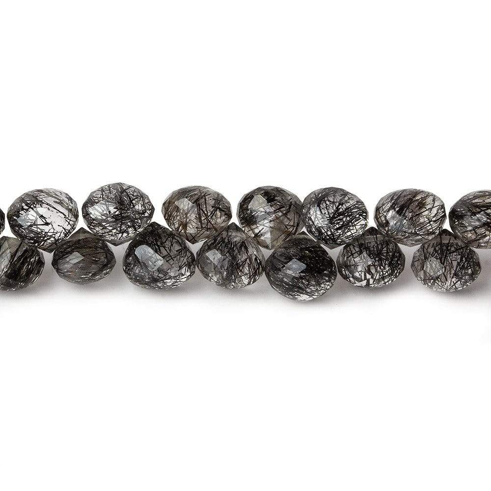 5x4-6x5mm Tourmalinated Quartz Faceted Candy Kiss 8.5 inch 68 beads AA (ONLINE ORDER ONLY)