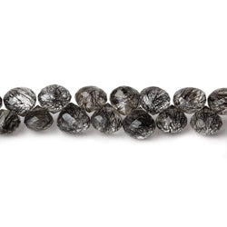 5x4-6x5mm Tourmalinated Quartz Faceted Candy Kiss 8.5 inch 68 beads AA (ONLINE ORDER ONLY)