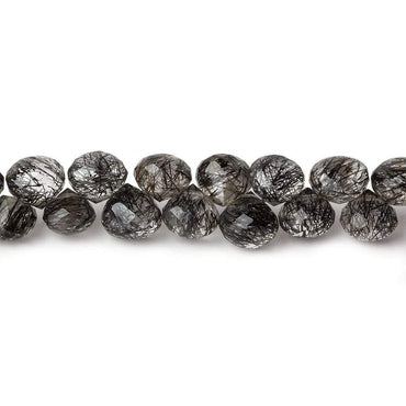 5x4-6x5mm Tourmalinated Quartz Faceted Candy Kiss 8.5 inch 68 beads AA (ONLINE ORDER ONLY)