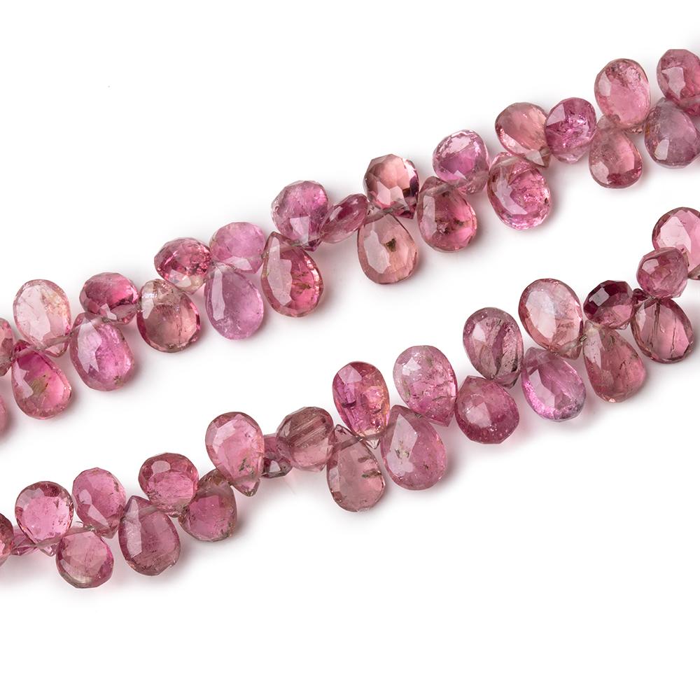 5x4-7x4.5mm Pink Tourmaline Faceted Pears Lot of Two Strands with 116 Beads (ONLINE ORDER ONLY)