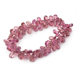5x4-7x4.5mm Pink Tourmaline Faceted Pears Lot of Two Strands with 116 Beads (ONLINE ORDER ONLY)