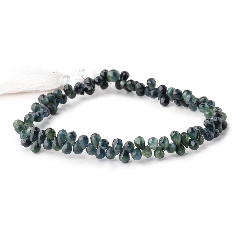 5x4-7x4mm Blue & Green Sapphire Faceted Tear Drop Beads 9 inch 100 pieces (ONLINE ORDER ONLY)
