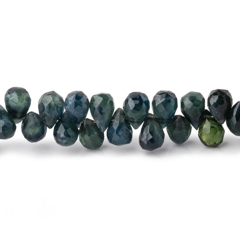 5x4-7x4mm Blue & Green Sapphire Faceted Tear Drop Beads 9 inch 100 pieces (ONLINE ORDER ONLY)
