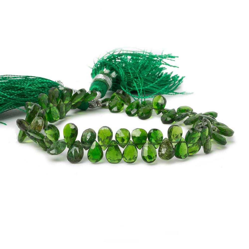 5x4-7x4mm Chrome Diopside faceted pear Beads 7 inch 67 pieces (ONLINE ORDER ONLY)
