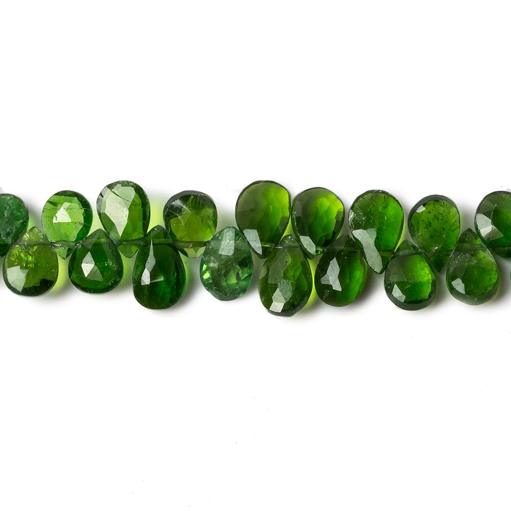 5x4-7x4mm Chrome Diopside faceted pear Beads 7 inch 67 pieces (ONLINE ORDER ONLY)