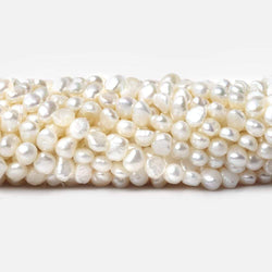 5x4-7x4mm Off White Baroque Freshwater Pearl 14 inch 80 pcs (ONLINE ORDER ONLY)