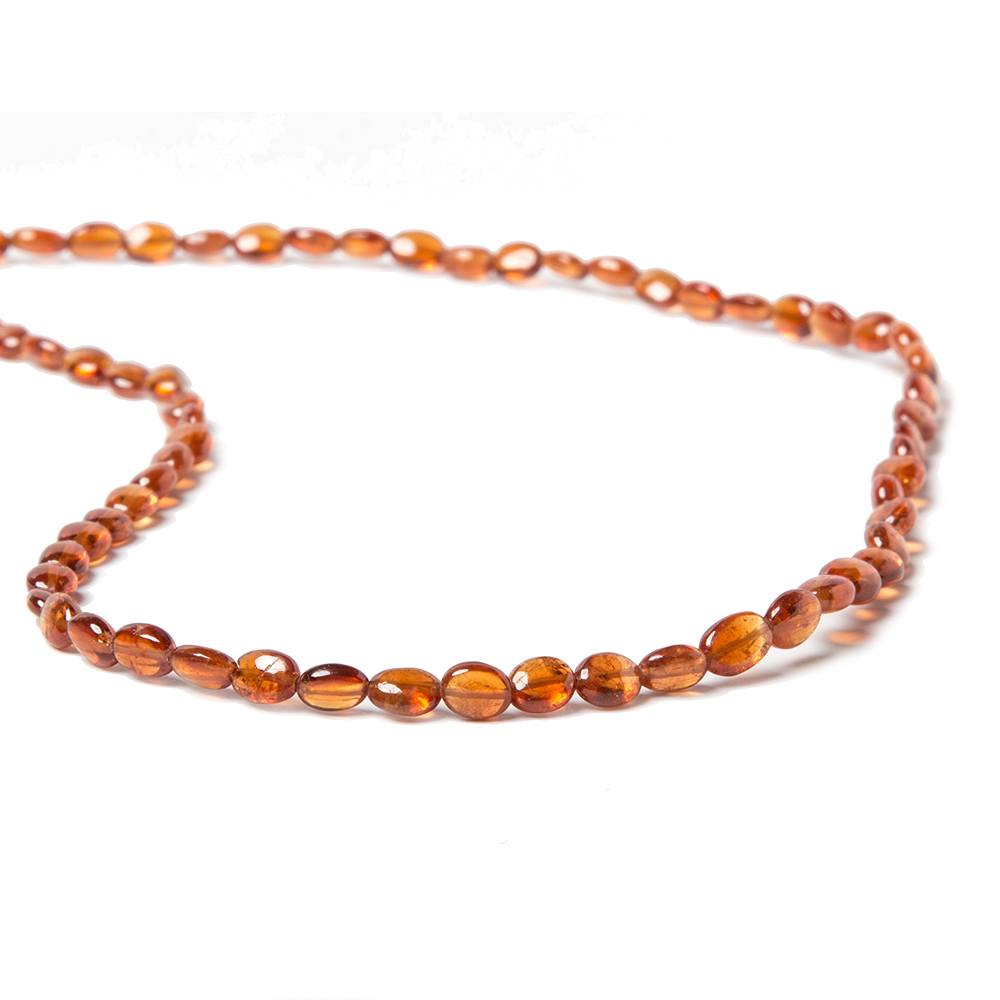 5x4-7x5mm Mandarin Garnet Plain Ovals 15.5 inch 69 pieces (ONLINE ORDER ONLY)
