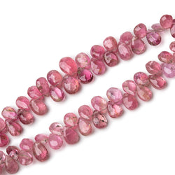 5x4-7x5mm Pink Tourmaline Faceted Pears Lot of Two Strands with 94 Beads (ONLINE ORDER ONLY)