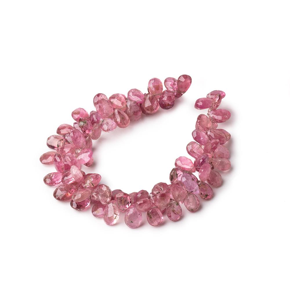 5x4-7x5mm Pink Tourmaline Faceted Pears Lot of Two Strands with 94 Beads (ONLINE ORDER ONLY)