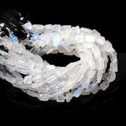5x4-7x5mm Rainbow Moonstone Plain Nugget Beads 7.5 inch 17 pieces AA (ONLINE ORDER ONLY)