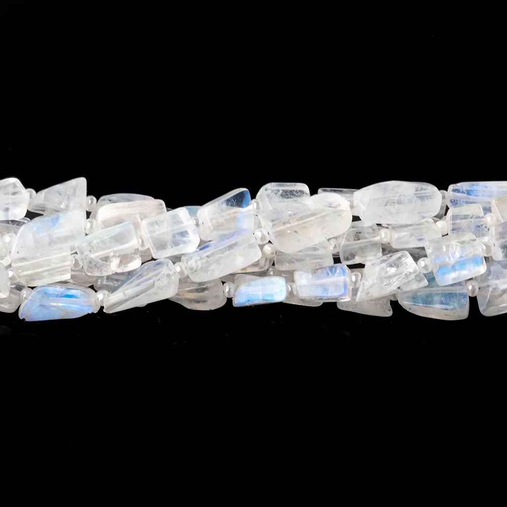 5x4-7x5mm Rainbow Moonstone Plain Nugget Beads 7.5 inch 17 pieces AA (ONLINE ORDER ONLY)