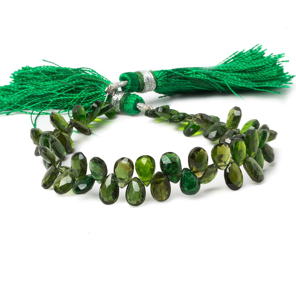 6x5-8x5mm Chrome Diopside faceted pear Beads 7 inch 64 pieces (ONLINE ORDER ONLY)