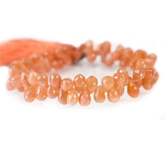 5x4-8x5mm Dark Angel Skin Moonstone Faceted Tear Drop Beads 8 inch 81 pieces (ONLINE ORDER ONLY)