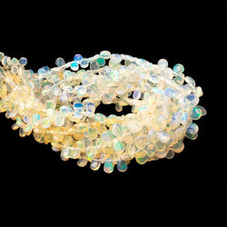 5x4-8x6mm Ethiopian Opal Plain Pear Beads 8 inch 74 pieces (ONLINE ORDER ONLY)