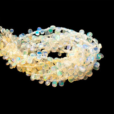 5x4-8x6mm Ethiopian Opal Plain Pear Beads 8 inch 74 pieces (ONLINE ORDER ONLY)