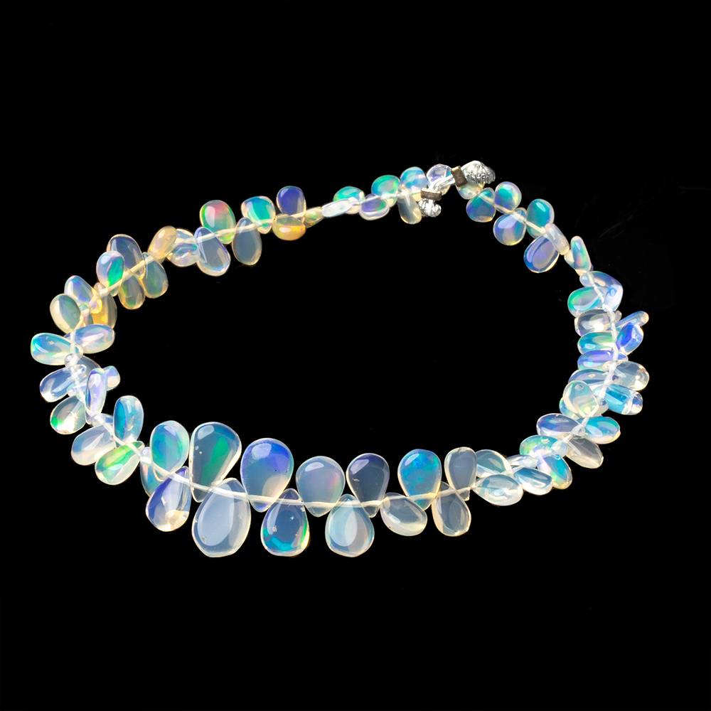 5x4-8x6mm Ethiopian Opal Plain Pear Beads 8 inch 74 pieces (ONLINE ORDER ONLY)