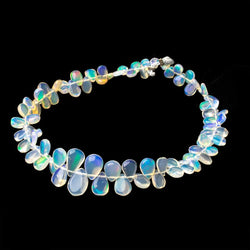 5x4-8x6mm Ethiopian Opal Plain Pear Beads 8 inch 74 pieces (ONLINE ORDER ONLY)