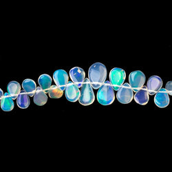 5x4-8x6mm Ethiopian Opal Plain Pear Beads 8 inch 74 pieces (ONLINE ORDER ONLY)