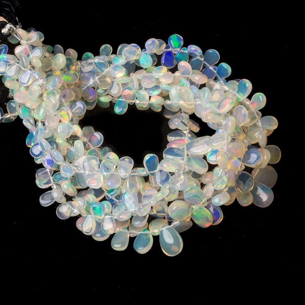 5x4-8x6mm Ethiopian Opal Plain Pears 8 inch 76 beads (ONLINE ORDER ONLY)