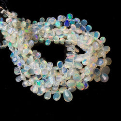 5x4-8x6mm Ethiopian Opal Plain Pears 8 inch 76 beads (ONLINE ORDER ONLY)