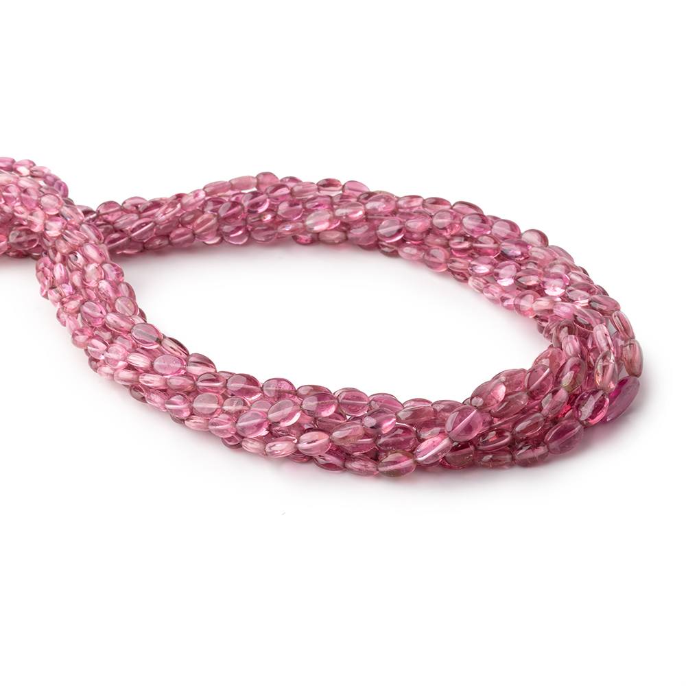 5x4-8x6mm Pink Tourmaline Plain Oval Beads 18 inch 81 pieces AAA (ONLINE ORDER ONLY)