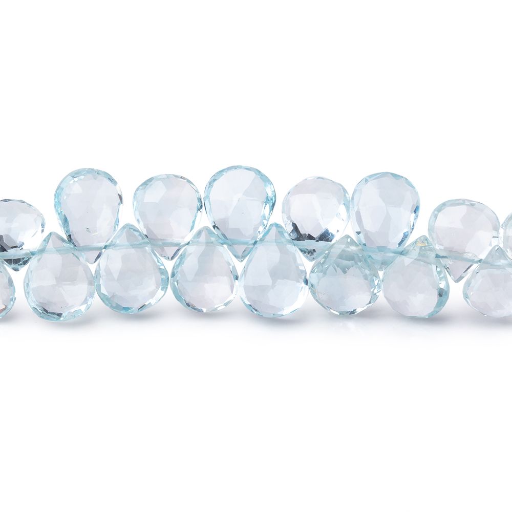 5x4-8x6mm Sky Blue Topaz Faceted Hearts and Pears 8 inch 58 Beads AA (ONLINE ORDER ONLY)