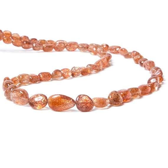 5x4-8x6mm Sunstone plain nugget beads 18 inches 68 pieces (ONLINE ORDER ONLY)