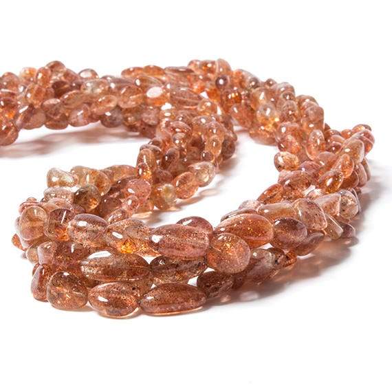 5x4-8x6mm Sunstone plain nugget beads 18 inches 68 pieces (ONLINE ORDER ONLY)