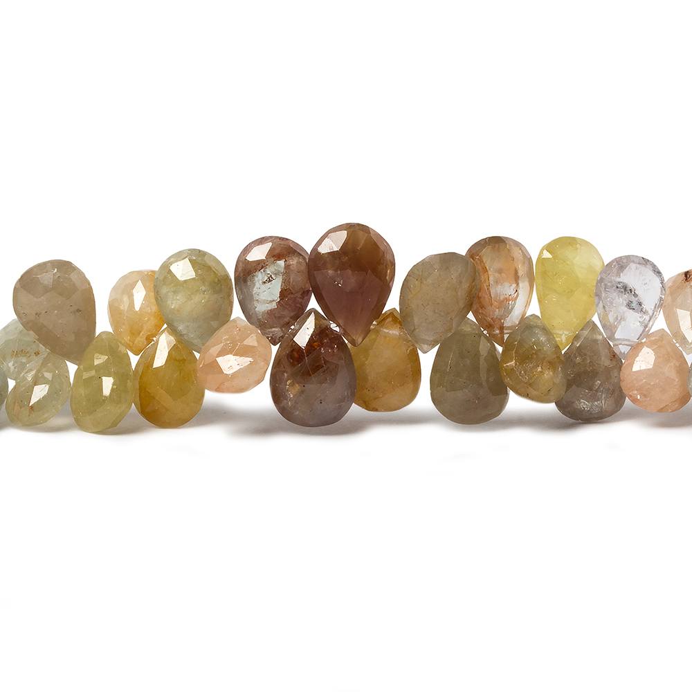 5x4-9x6mm Fancy Sapphire faceted pear beads 18.5 inch 182 pieces (ONLINE ORDER ONLY)