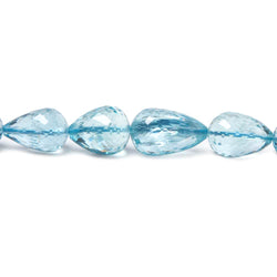 5x4.5-13x8mm Aquamarine straight drill faceted tear drops  18 in. 54 beads AA (ONLINE ORDER ONLY)