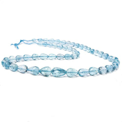 5x4.5-13x8mm Aquamarine straight drill faceted tear drops  18 in. 54 beads AA (ONLINE ORDER ONLY)