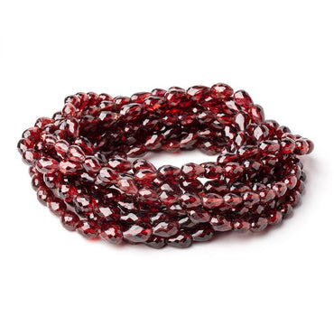5x4.5-7x6mm Mozambique Garnet Straight Drilled Tear Drops 15.5 inch 49 beads (ONLINE ORDER ONLY)