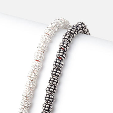 5x4.5mm Double Daisy Stack Spacer Beads 8 inch 43 pieces (ONLINE ORDER ONLY)