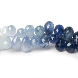 5x4mm Blue and White Sapphire Tear Drop Beads 8 inch 117 pieces (ONLINE ORDER ONLY)
