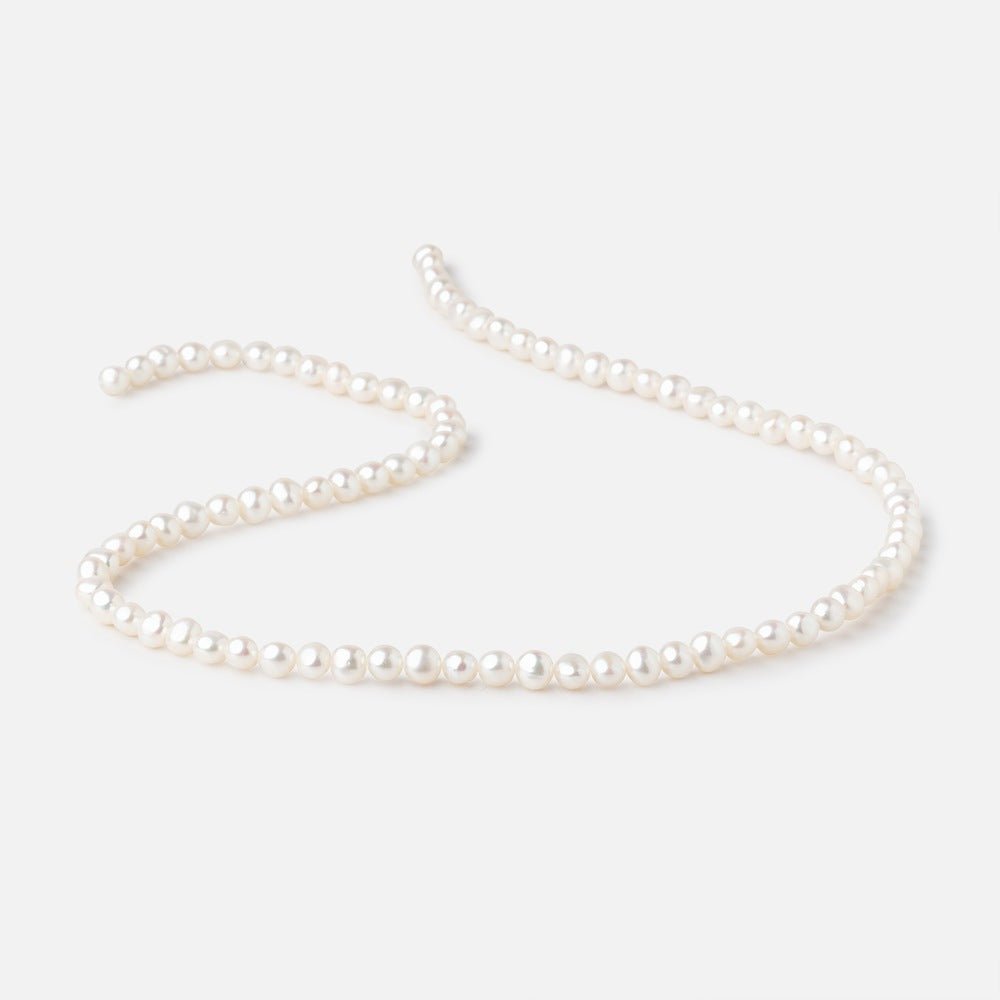 5x4mm Creamy White Baroque Freshwater Pearls 16 inch 88 Beads AAA (ONLINE ORDER ONLY)