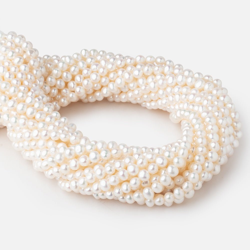 5x4mm Creamy White Baroque Freshwater Pearls 16 inch 88 Beads AAA (ONLINE ORDER ONLY)