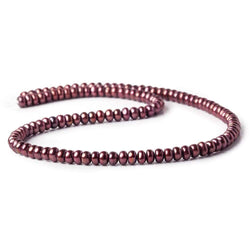 5x4mm Eggplant Center Drill Button Freshwater Pearls 15 inch 85 pieces (ONLINE ORDER ONLY)