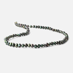 5x4mm Emerald Green Side Drilled Baroque Freshwater Pearls 16 inch 86 Beads (ONLINE ORDER ONLY)