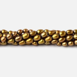 5x4mm Lemongrass Green Straight Drilled Oval Pearls 15 inch 80 pieces (ONLINE ORDER ONLY)