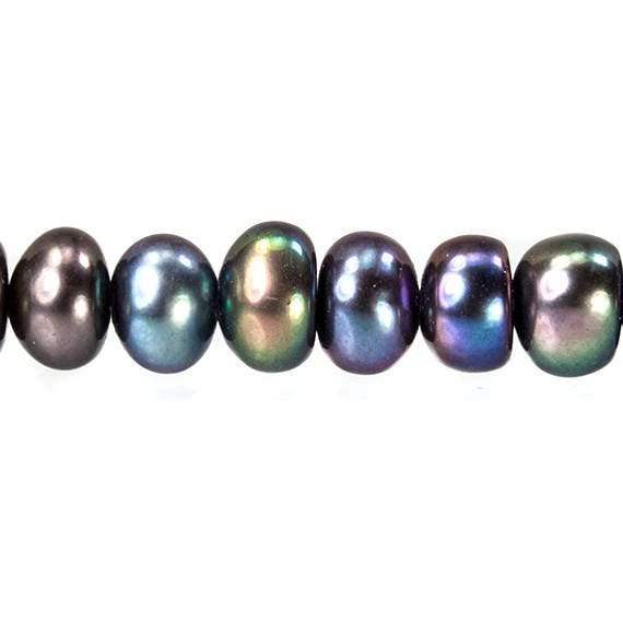 5x4mm Peacock Center Drilled Button Freshwater Pearl 102 pieces (ONLINE ORDER ONLY)