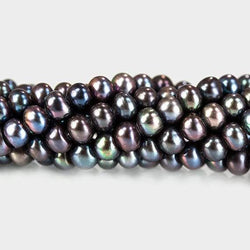 5x4mm Peacock Center Drilled Button Freshwater Pearl 102 pieces (ONLINE ORDER ONLY)