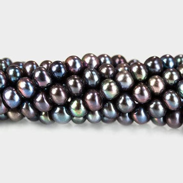 5x4mm Peacock Center Drilled Button Freshwater Pearl 102 pieces (ONLINE ORDER ONLY)