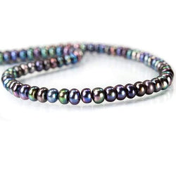 5x4mm Peacock Center Drilled Button Freshwater Pearl 102 pieces (ONLINE ORDER ONLY)