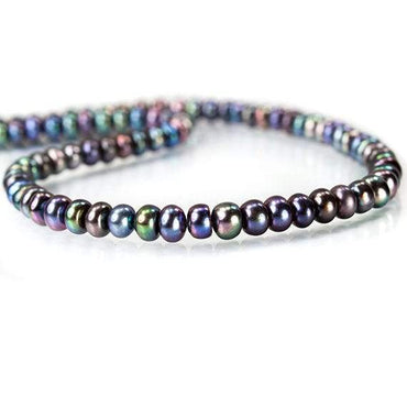 5x4mm Peacock Center Drilled Button Freshwater Pearl 102 pieces (ONLINE ORDER ONLY)